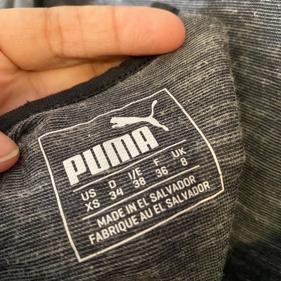 Puma Gray Raglan 3/4 Sleeve Sporty top  open back oversized - Picture 4 of 5